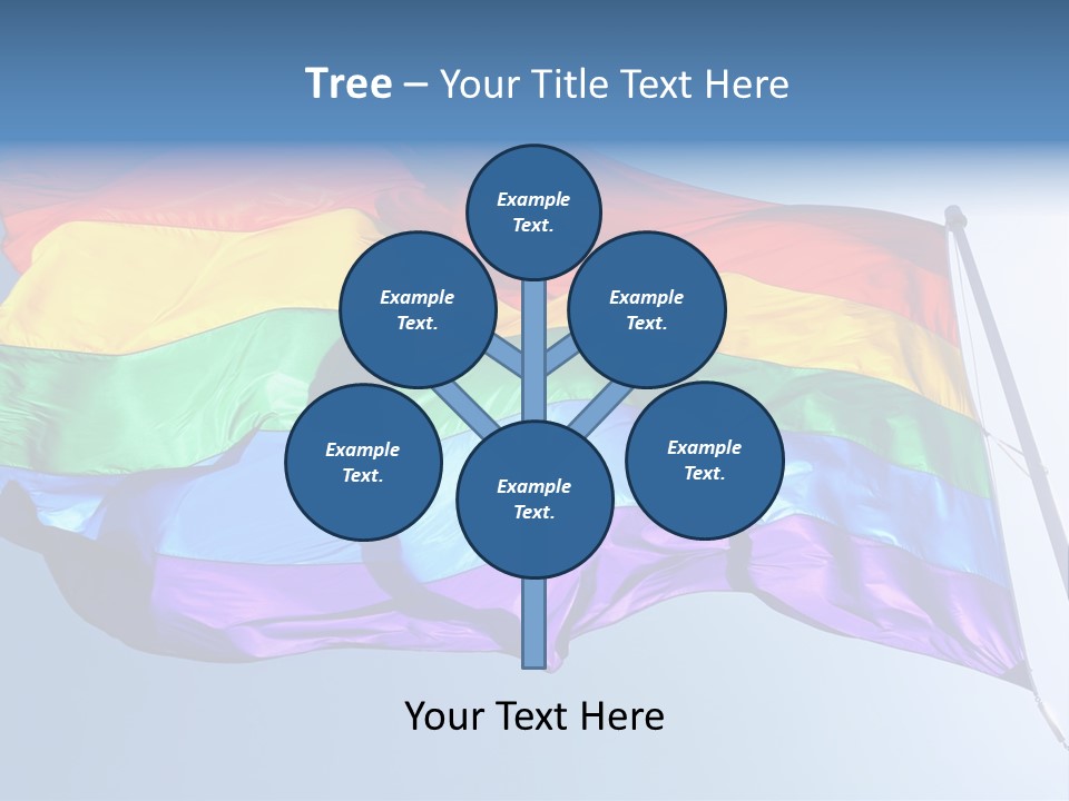 Sunlight Gay Pride Flag Over Sized PowerPoint Template