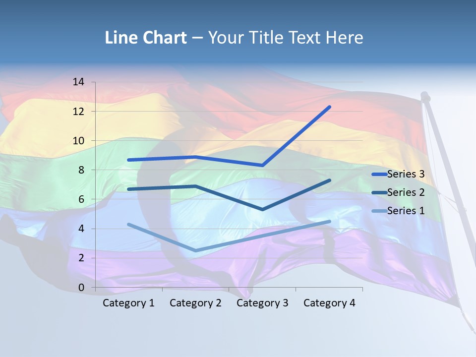 Sunlight Gay Pride Flag Over Sized PowerPoint Template