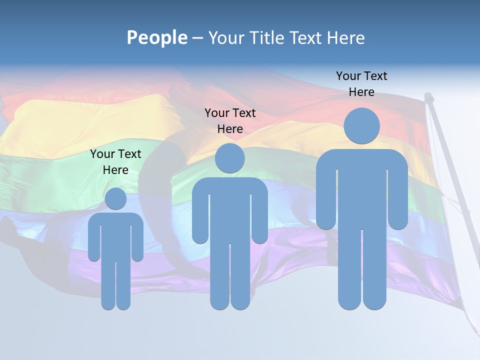Sunlight Gay Pride Flag Over Sized PowerPoint Template
