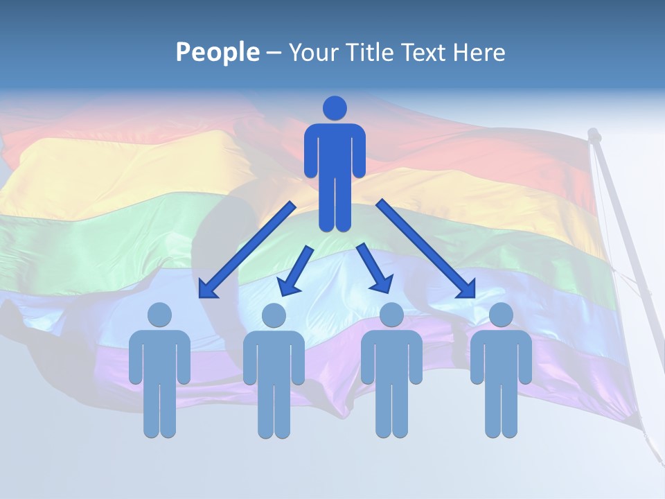 Sunlight Gay Pride Flag Over Sized PowerPoint Template