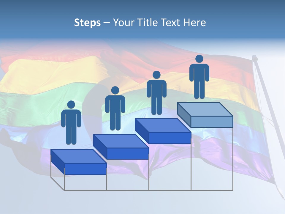 Sunlight Gay Pride Flag Over Sized PowerPoint Template