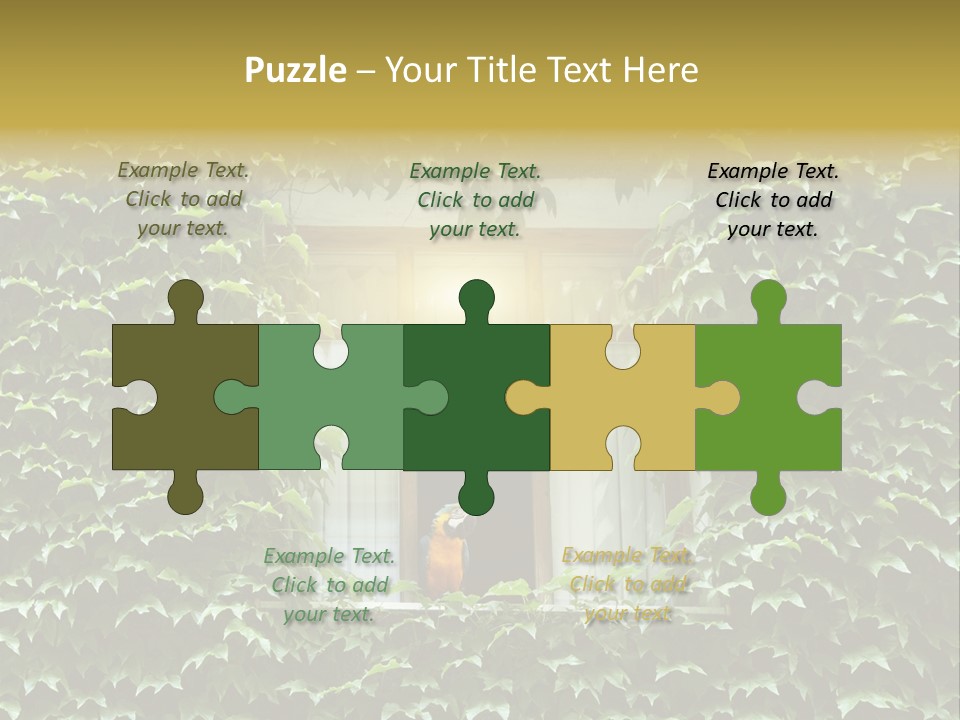 Lush Parrot Texture PowerPoint Template