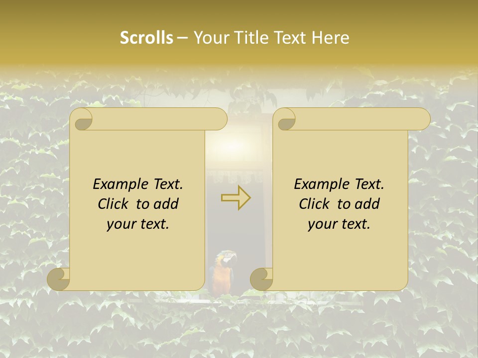Lush Parrot Texture PowerPoint Template