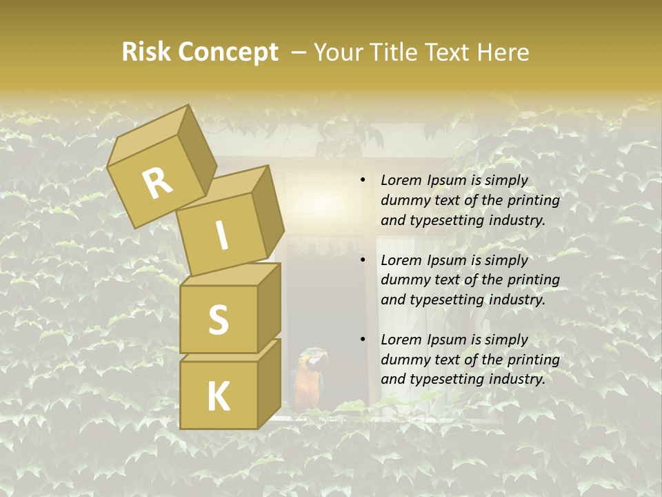 Lush Parrot Texture PowerPoint Template