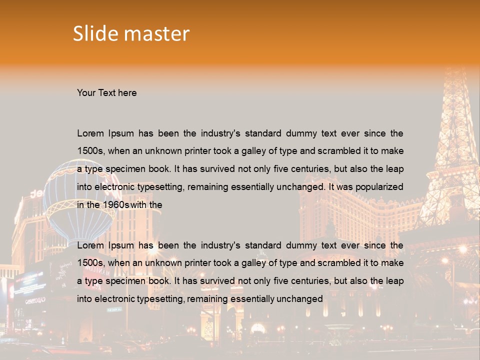 Tower Vegas Scene PowerPoint Template