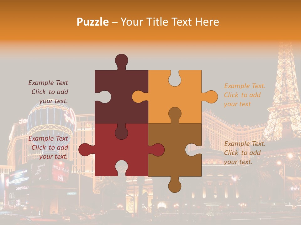 Tower Vegas Scene PowerPoint Template