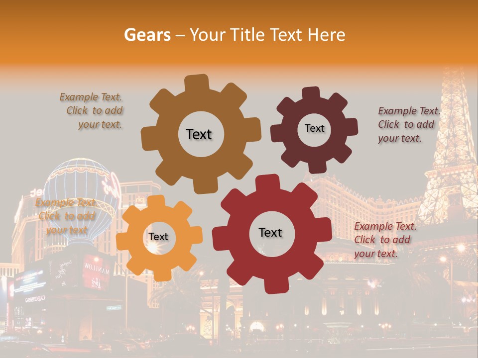 Tower Vegas Scene PowerPoint Template