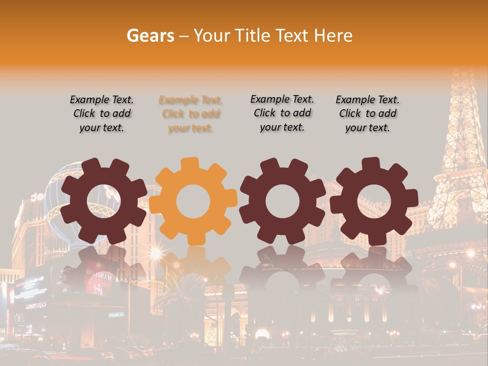 Tower Vegas Scene PowerPoint Template