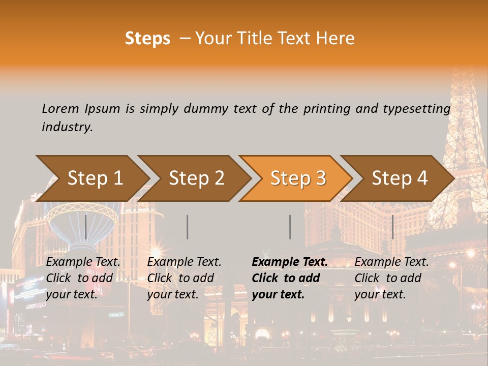 Tower Vegas Scene PowerPoint Template