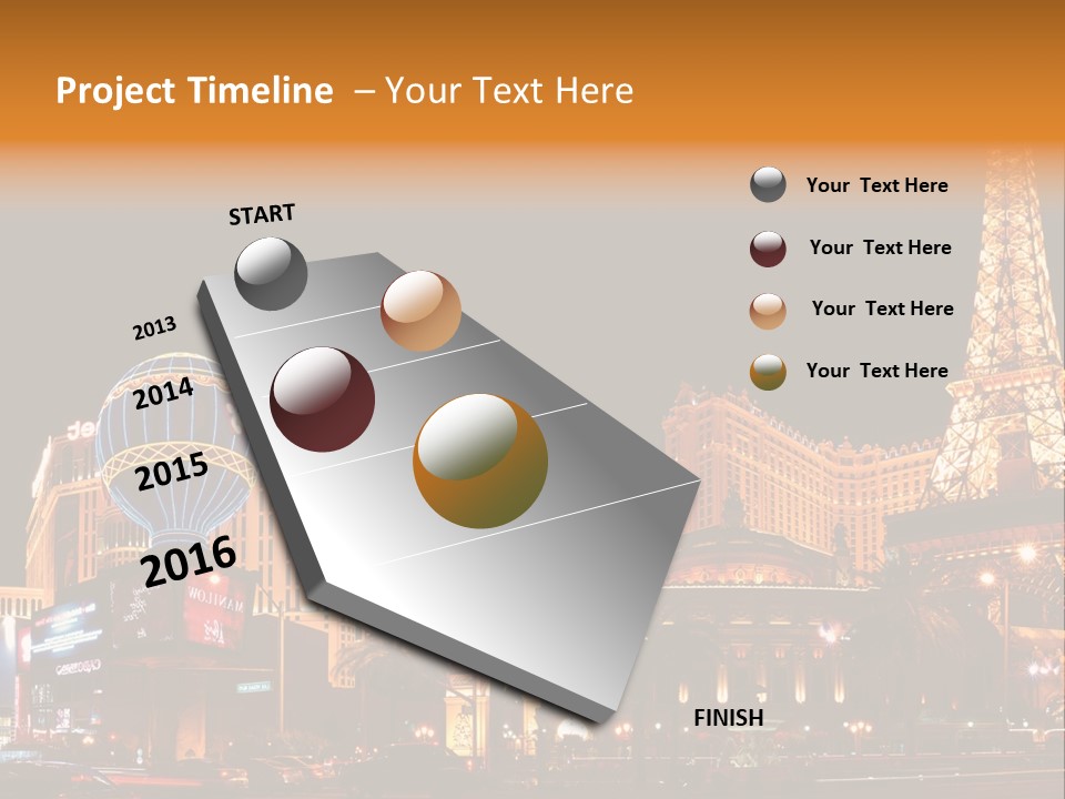 Tower Vegas Scene PowerPoint Template