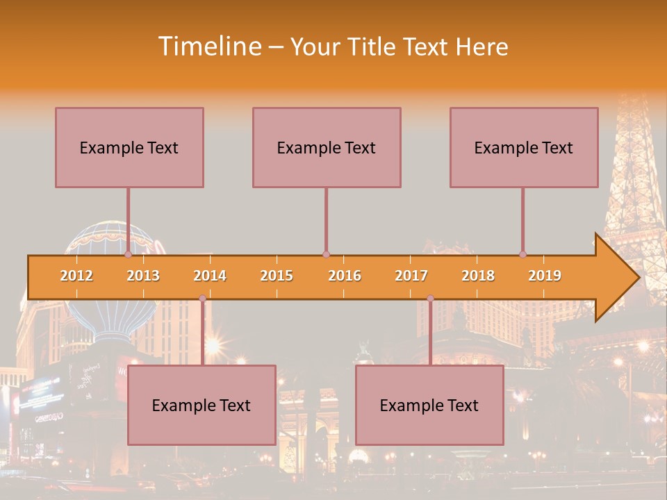 Tower Vegas Scene PowerPoint Template