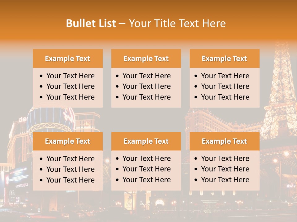 Tower Vegas Scene PowerPoint Template