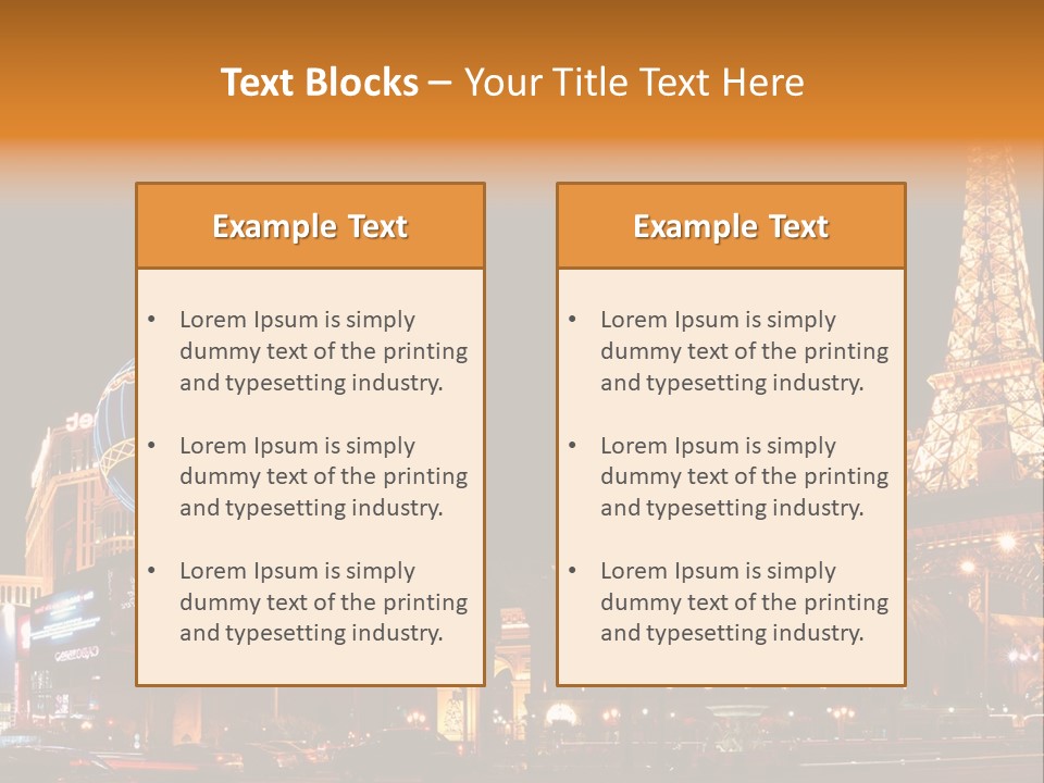 Tower Vegas Scene PowerPoint Template