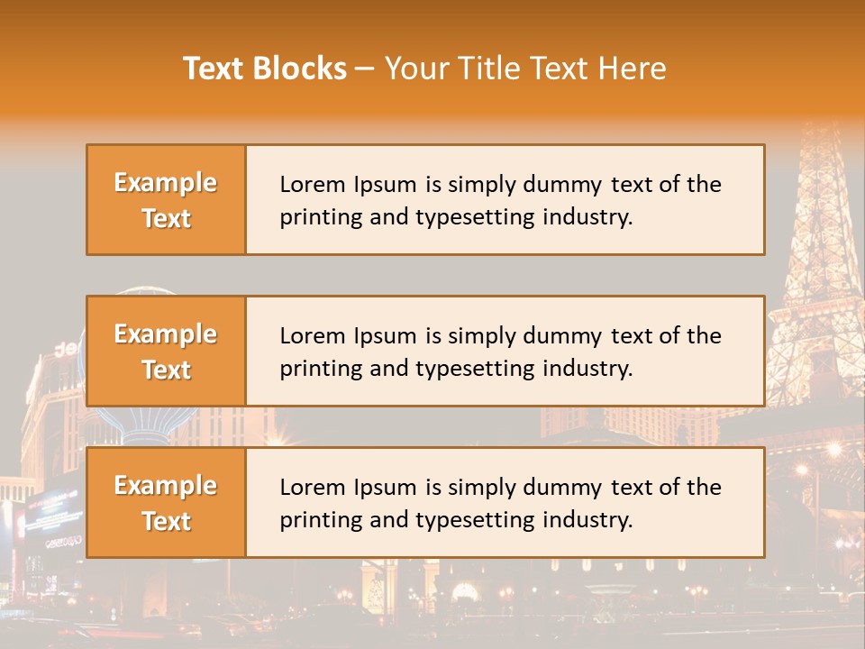 Tower Vegas Scene PowerPoint Template