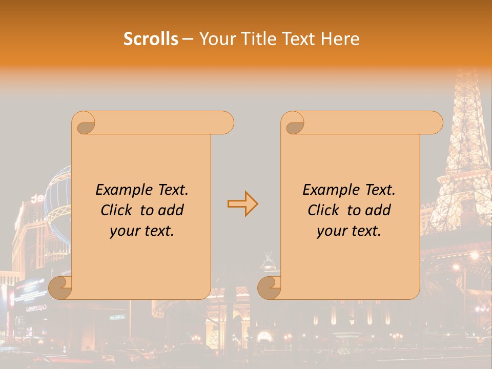 Tower Vegas Scene PowerPoint Template