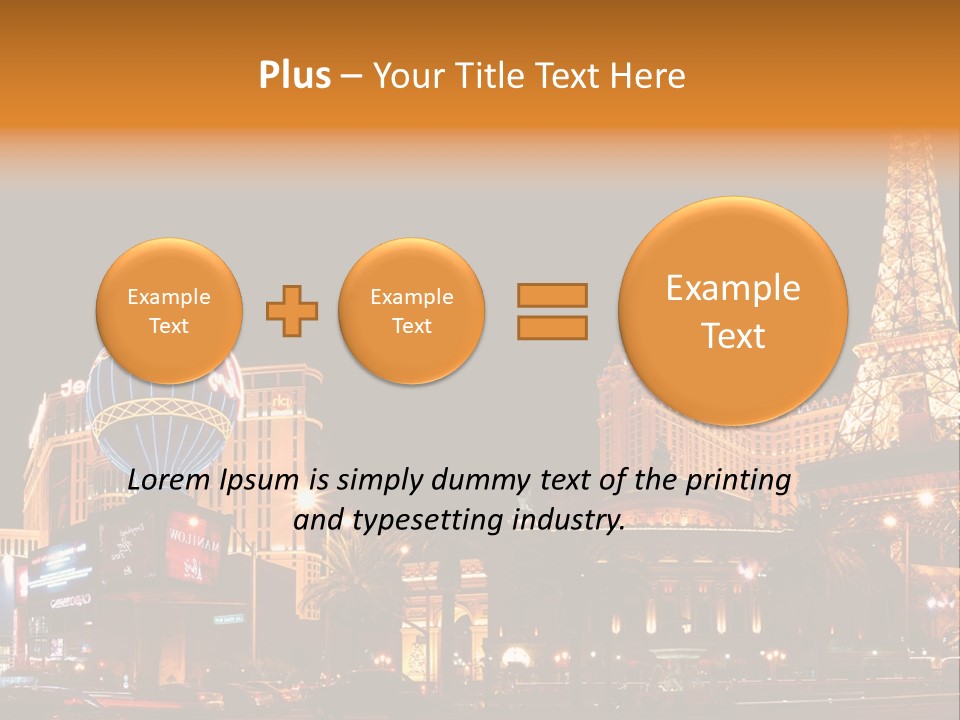 Tower Vegas Scene PowerPoint Template