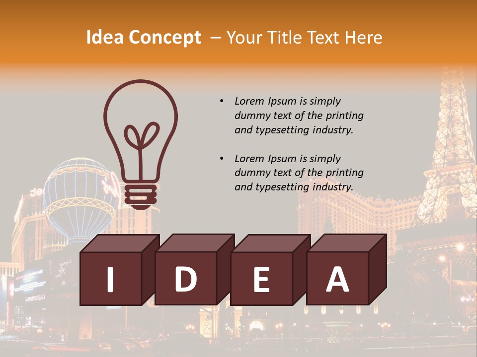 Tower Vegas Scene PowerPoint Template