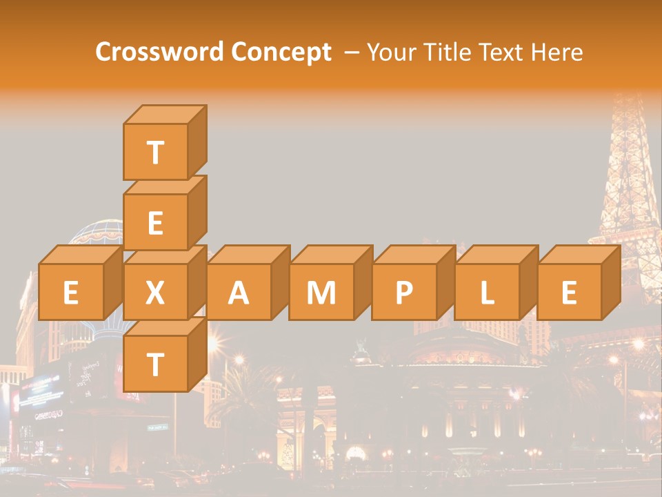 Tower Vegas Scene PowerPoint Template