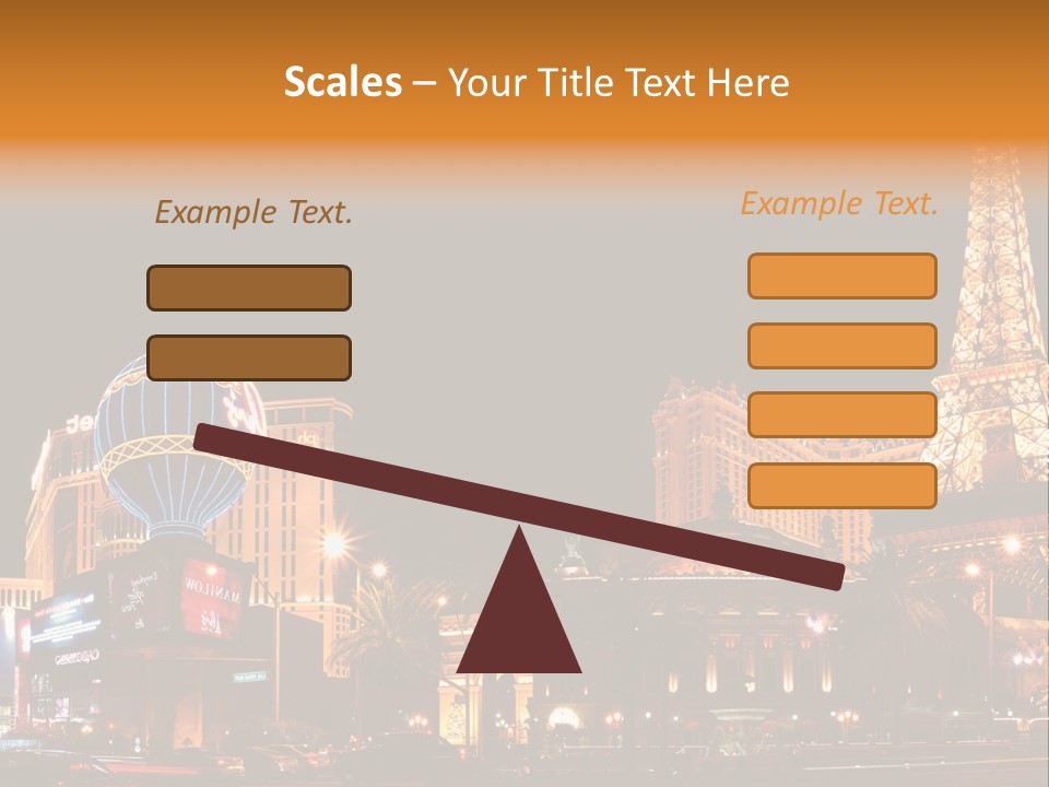 Tower Vegas Scene PowerPoint Template