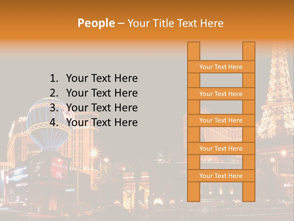 Tower Vegas Scene PowerPoint Template