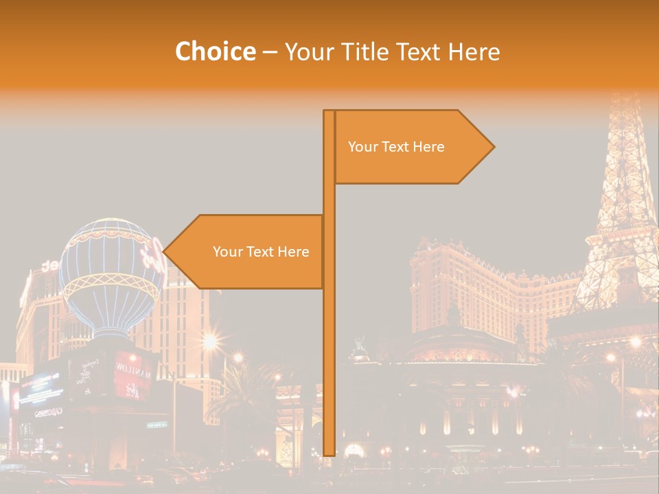 Tower Vegas Scene PowerPoint Template