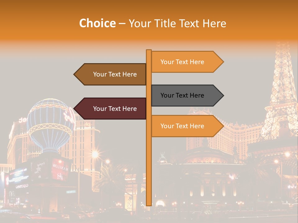 Tower Vegas Scene PowerPoint Template