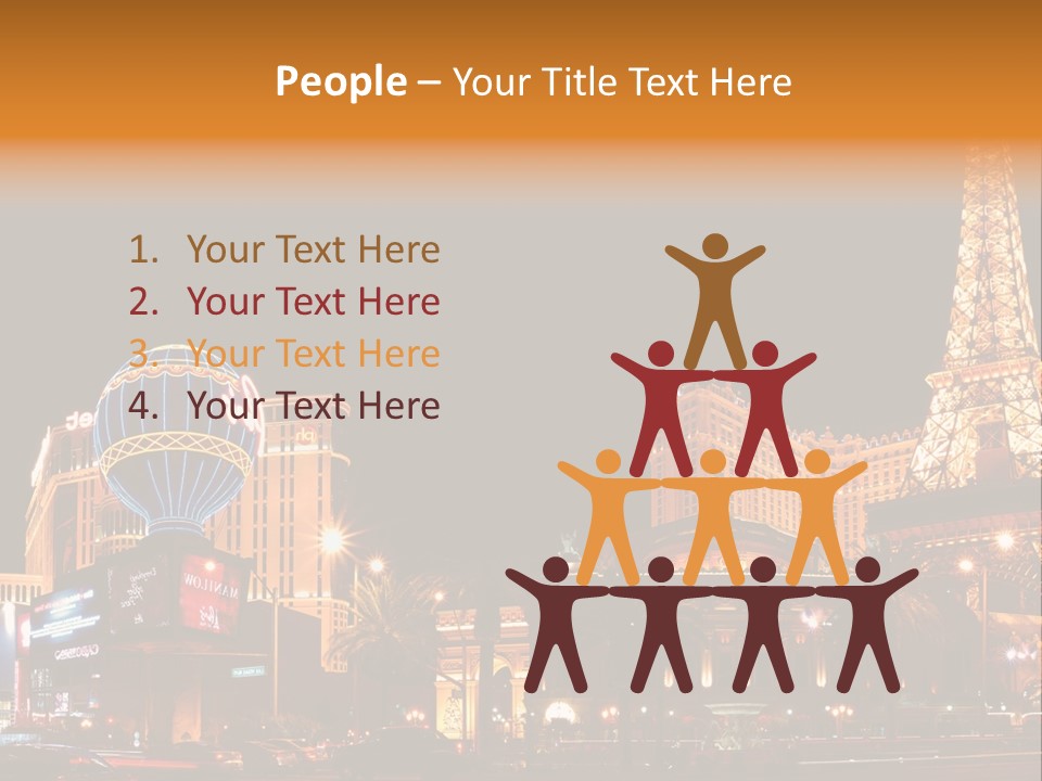 Tower Vegas Scene PowerPoint Template