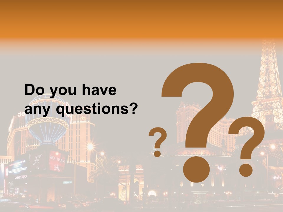 Tower Vegas Scene PowerPoint Template