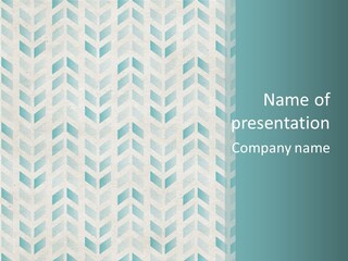 A Blue And White Pattern With A Green Background PowerPoint Template