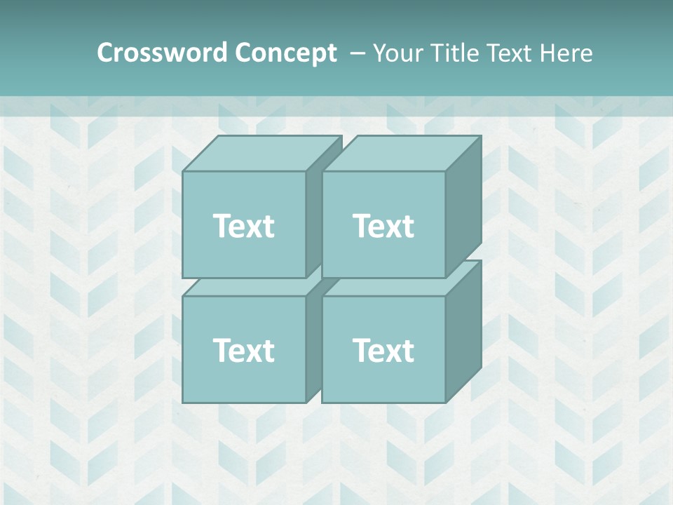A Blue And White Pattern With A Green Background PowerPoint Template