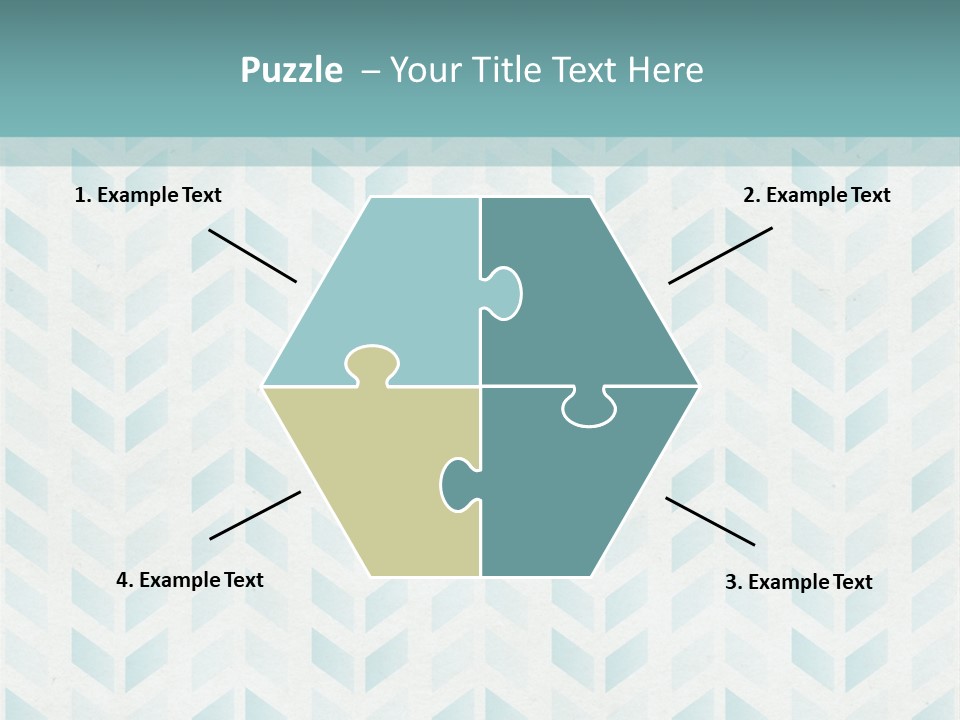 A Blue And White Pattern With A Green Background PowerPoint Template