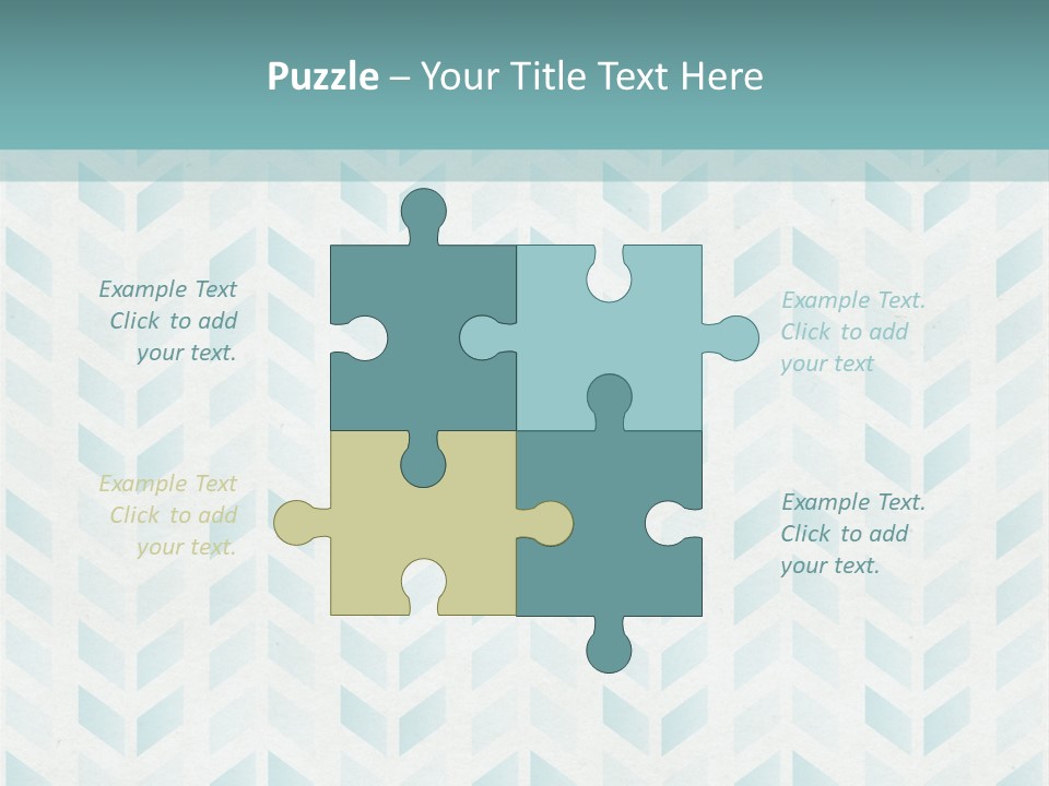 A Blue And White Pattern With A Green Background PowerPoint Template