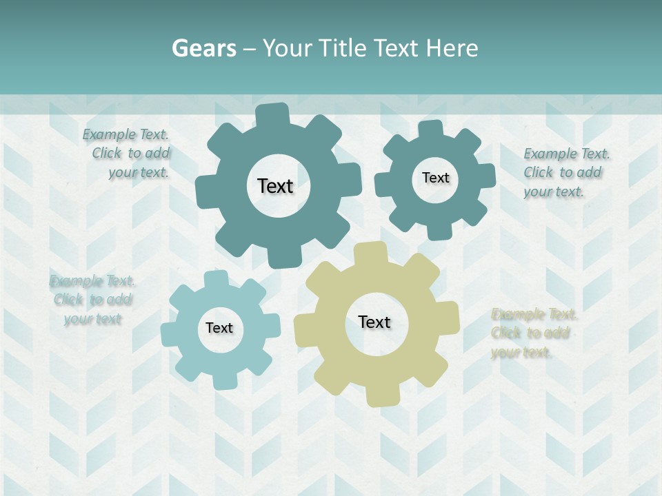 A Blue And White Pattern With A Green Background PowerPoint Template