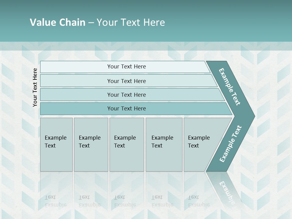 A Blue And White Pattern With A Green Background PowerPoint Template
