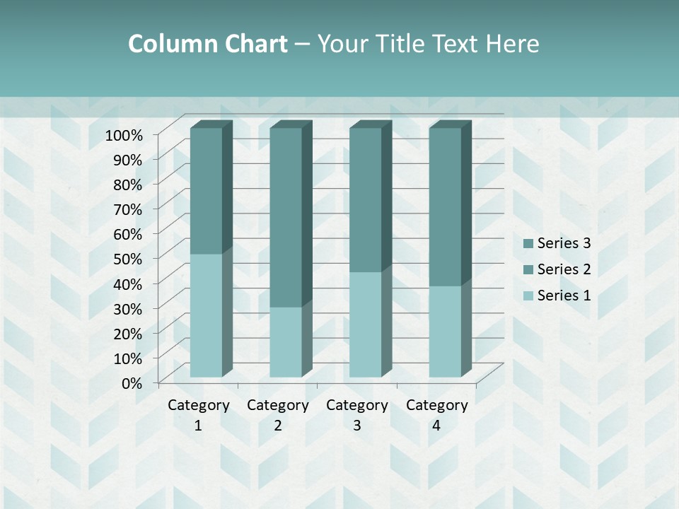 A Blue And White Pattern With A Green Background PowerPoint Template
