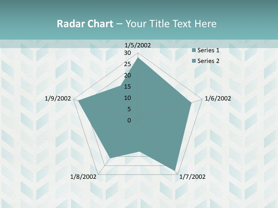 A Blue And White Pattern With A Green Background PowerPoint Template
