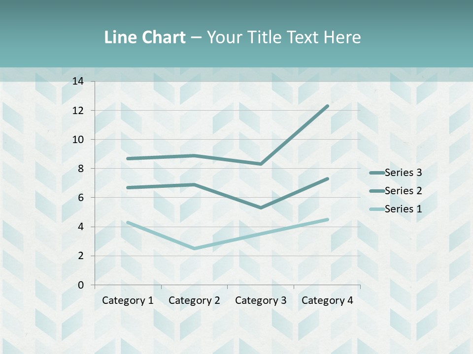 A Blue And White Pattern With A Green Background PowerPoint Template