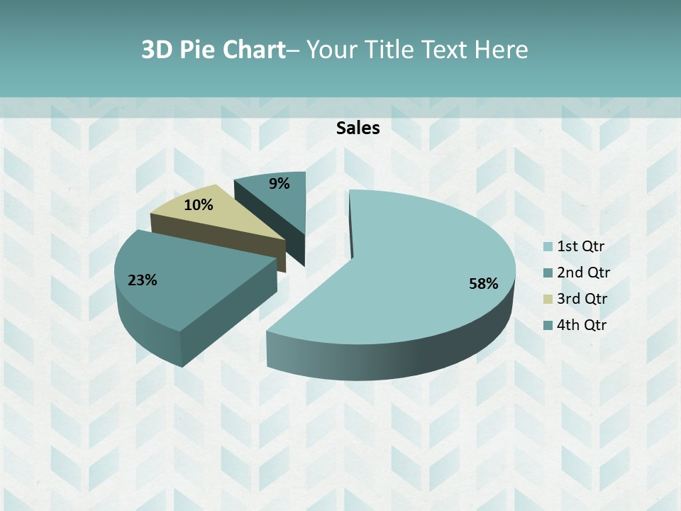 A Blue And White Pattern With A Green Background PowerPoint Template