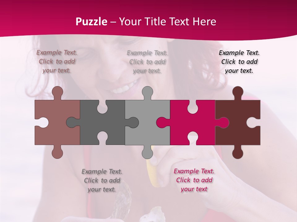 Delicacy Smiling Eating PowerPoint Template