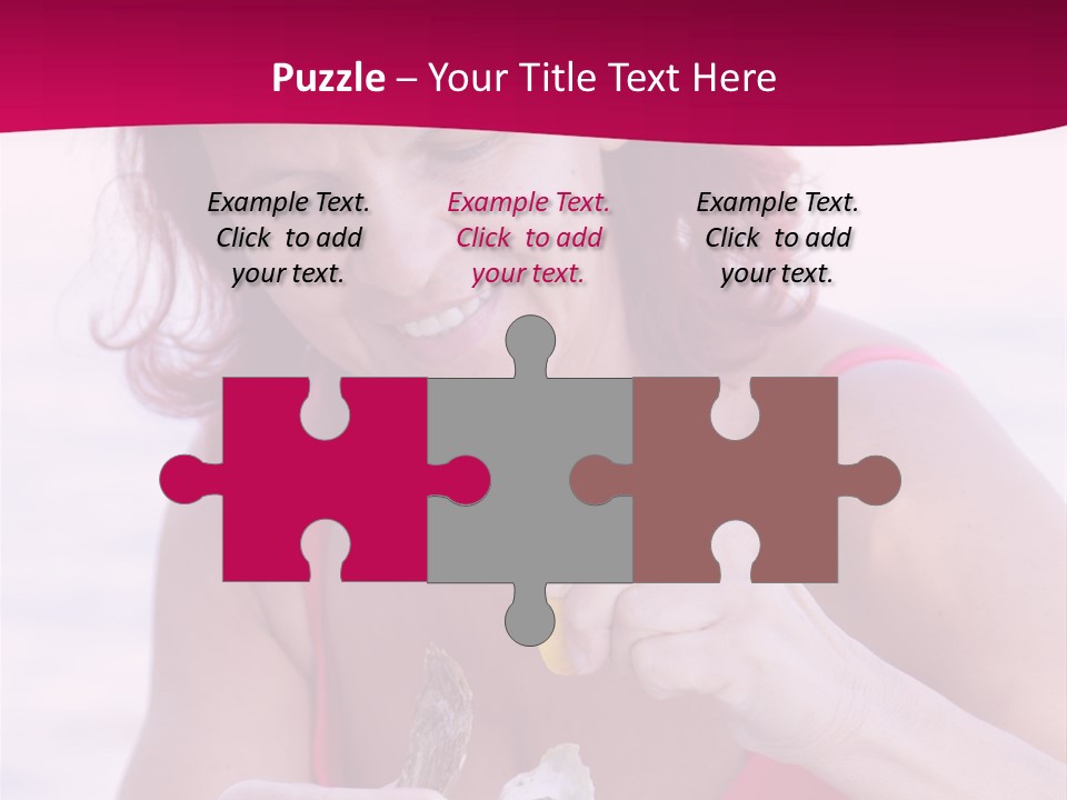 Delicacy Smiling Eating PowerPoint Template