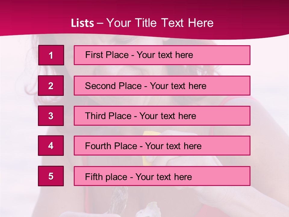 Delicacy Smiling Eating PowerPoint Template