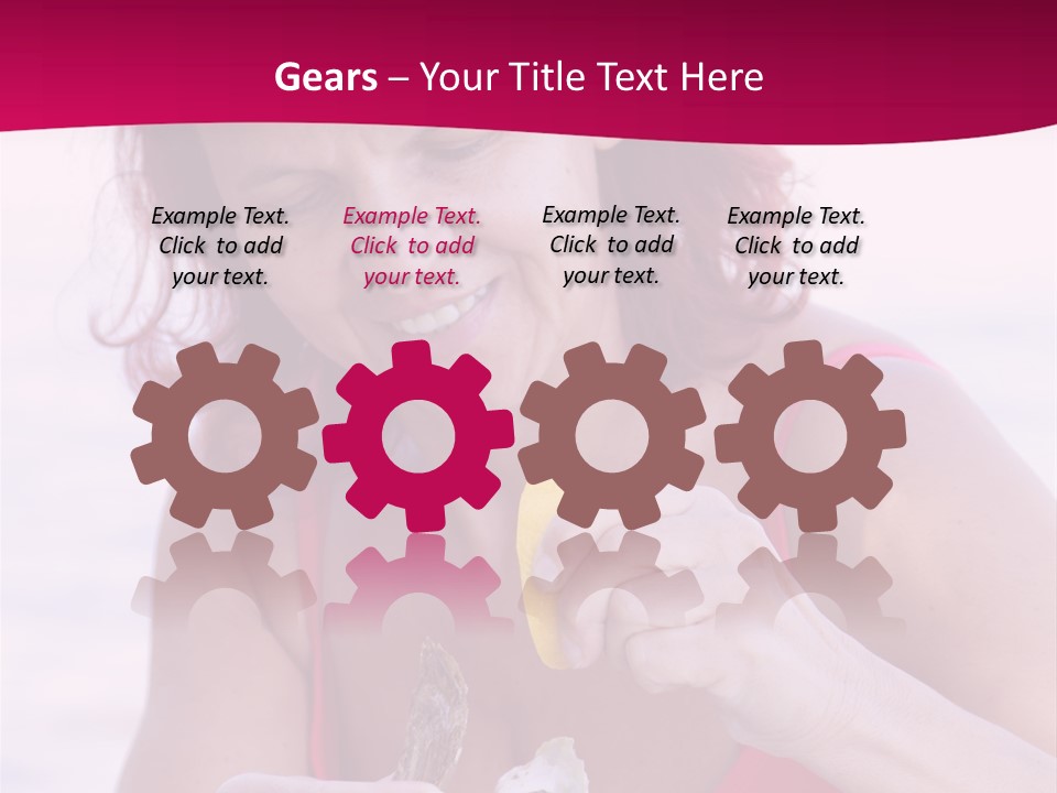 Delicacy Smiling Eating PowerPoint Template