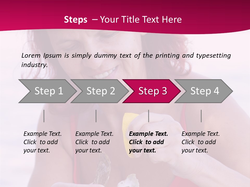Delicacy Smiling Eating PowerPoint Template