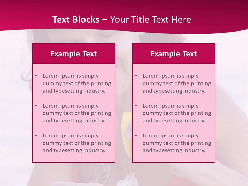 Delicacy Smiling Eating PowerPoint Template