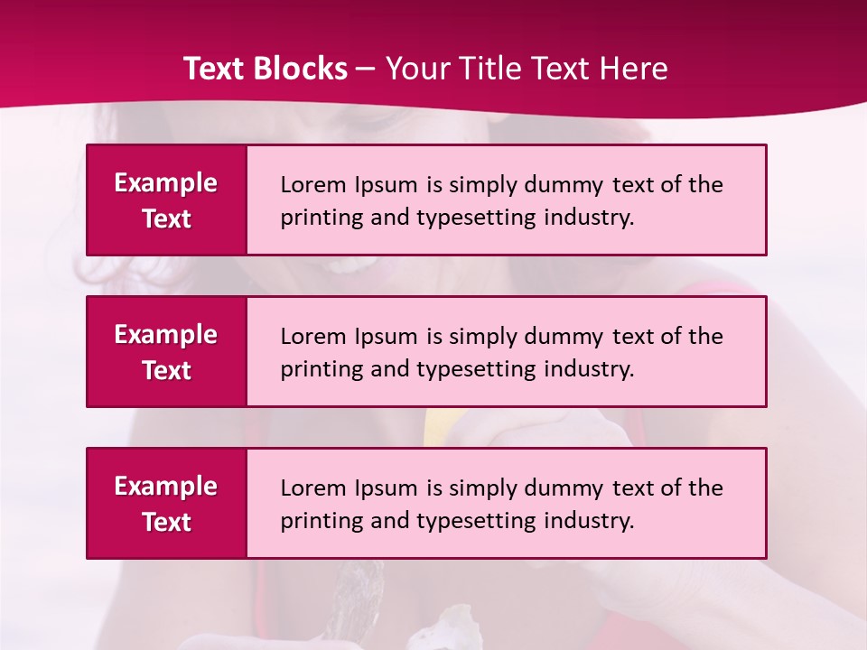 Delicacy Smiling Eating PowerPoint Template