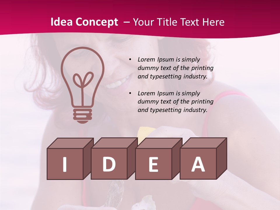 Delicacy Smiling Eating PowerPoint Template