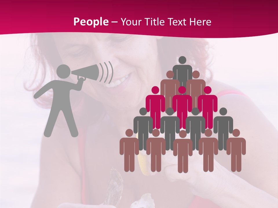 Delicacy Smiling Eating PowerPoint Template