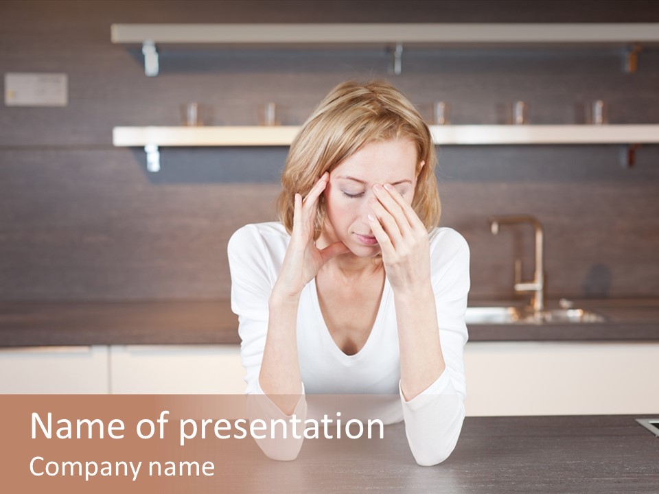 Frustrated Rest On Sleep PowerPoint Template