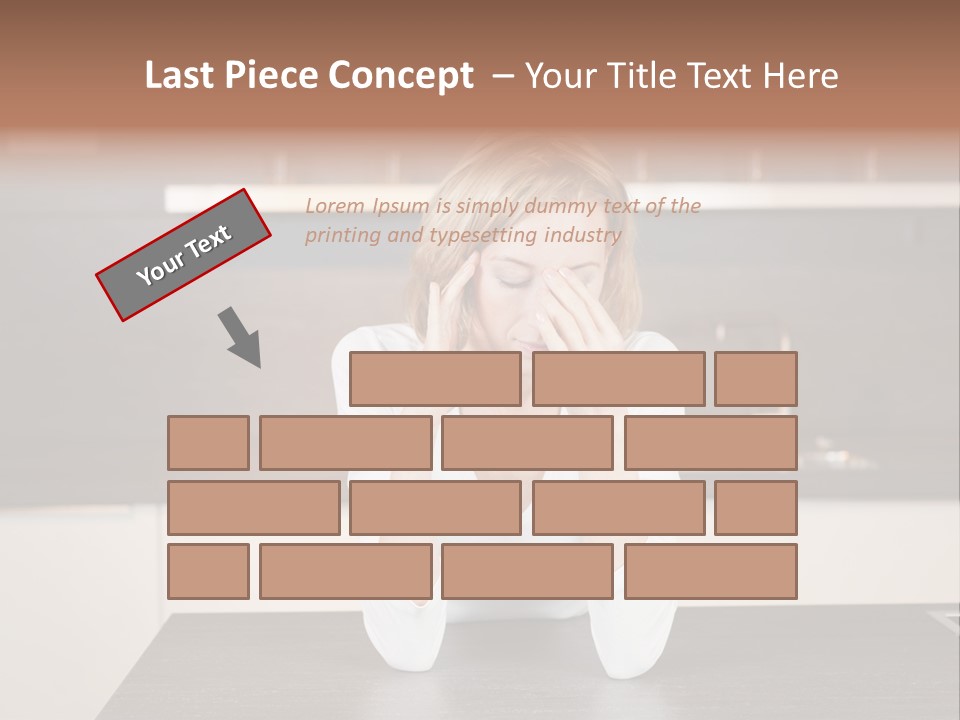Frustrated Rest On Sleep PowerPoint Template