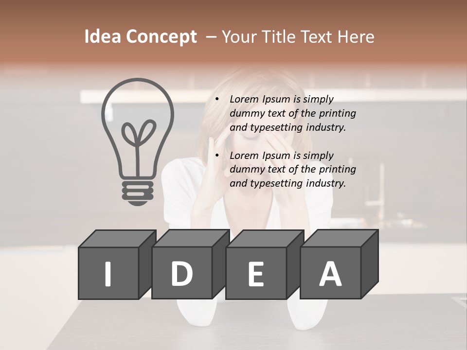 Frustrated Rest On Sleep PowerPoint Template